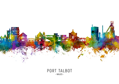 Port Talbot Wales Skyline