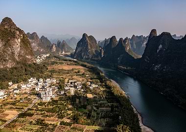 Karst Mountains and River