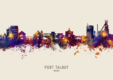 Port Talbot Wales Skyline