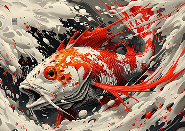 Koi Fish Splash