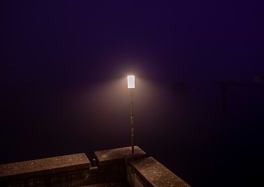 Solitary Glow in the Mist - Zürich