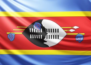 Swaziland National Flag, Realistic flag of Eswatini
