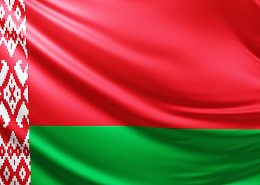 Belarus Flag, realistic flag of belarus