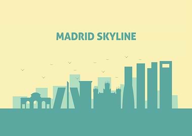 Madrid Skyline Illustration