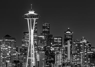 Seattle Skyline at Night