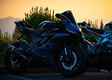Yamaha YZF R6 Motorcycle Sunset