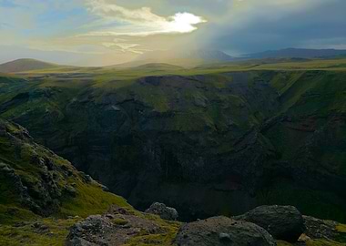Icelandic Canyon Landscape