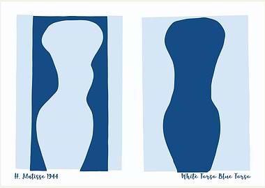 Henri Matisse White Torso Blue Torso 1944