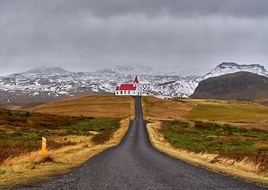 Church on a Hill in Iceland