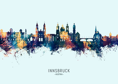 Innsbruck Austria Skyline