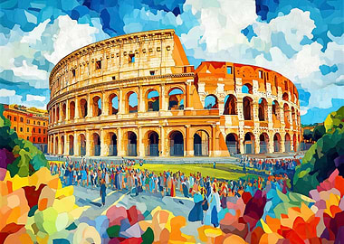 Colosseum Watercolor