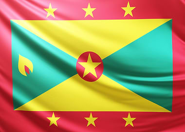 Grenada Flag, realistic flag of Granada