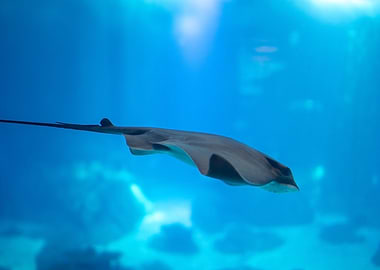 Graceful Glide: Lisbon Oceanarium’s Stingray
