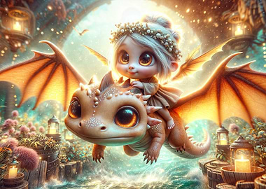 Fairy Riding Dragon