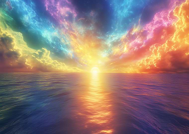 Dreamy Sunset Seascape