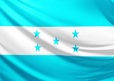 Honduras Flag, realistic flag of Honduras