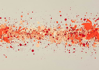 Abstract Orange and Red Splashes