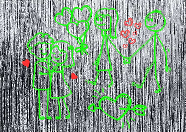 Green Stick Figure Love