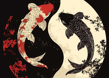 Yin Yang Koi Fish