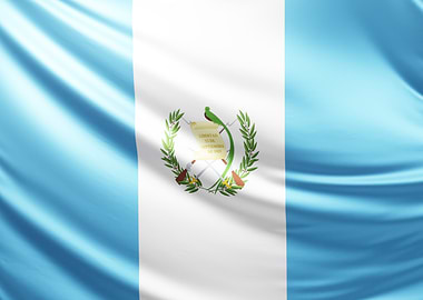 Guatemala Flag, realistic flag of Guatemala