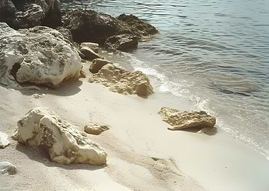 Sandy Beach with Rocks
