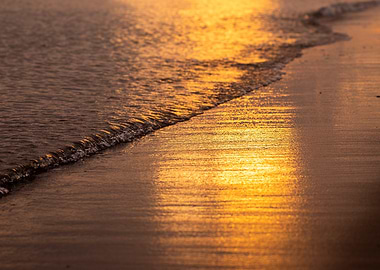 Golden Sunset Waves