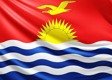Kiribati Flag, national symbol of Kiribati