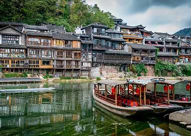 Waterfront Town in China