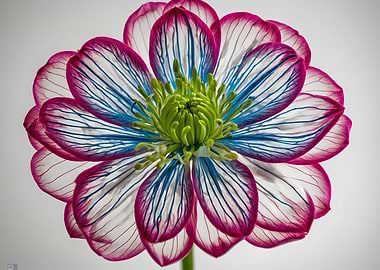 Blue and Pink Flower