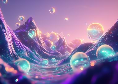 Abstract Bubble Landscape