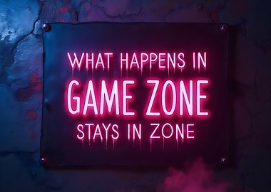 Game Zone Neon Sign