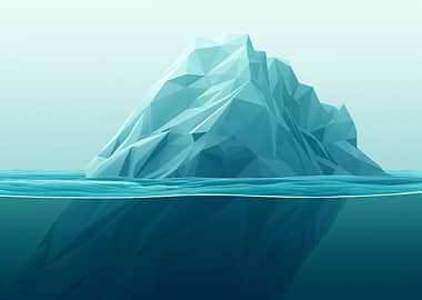 Iceberg Low Poly Illustration