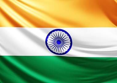 Indian Flag, realistic flag of india