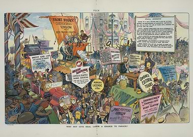 Labor Day Parade Cartoon