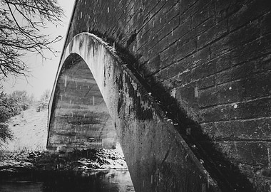 Stone Bridge in Winter
