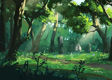 Sunlit Forest Clearing on stardew valley gaming