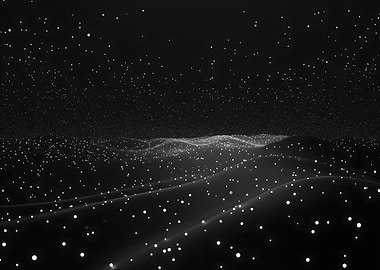 Abstract Starry Landscape