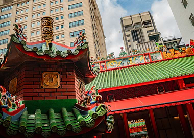 Chinese Temple Roof Detail