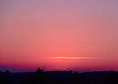 Pink Sunset Landscape