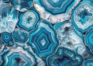 Blue Agate Crystal Texture