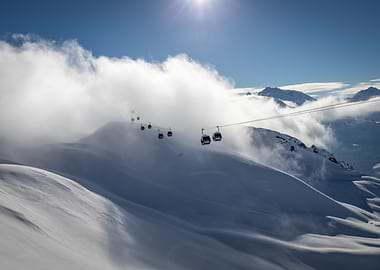Ski Lift in the Clouds