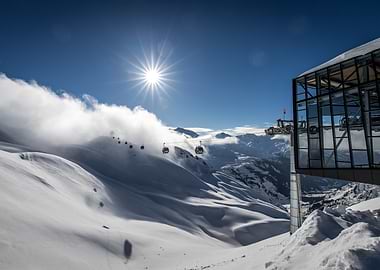 Snowy Mountaintop View