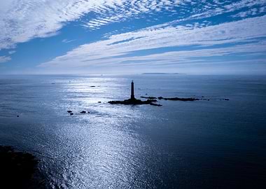 Lighthouse on a Calm Sea