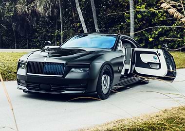 Black Rolls Royce Coupe