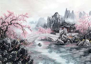Japanese Garden Painting