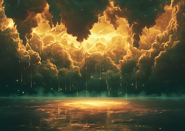 Golden Clouds and Falling Stars