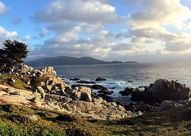 Pebble Beach Coastline & Sunset