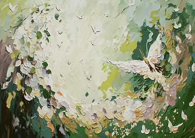 White Butterfly in Bloom