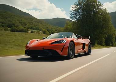 Red Convertible Sports Car