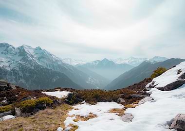 Snowy Mountain peaks